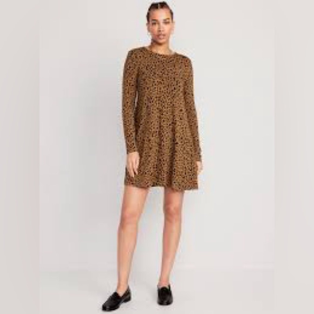 Old Navy Leopard Print Swing Dress – Size L